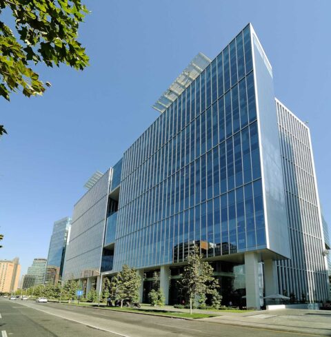 Producción audiovisual inmobiliaria fachada edificios Las Condes