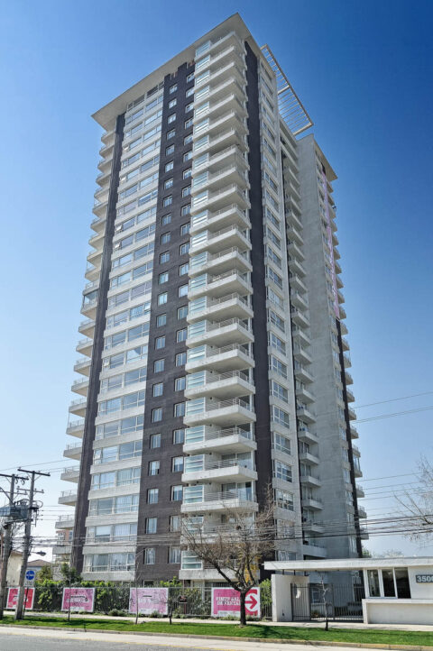 Producción audiovisual inmobiliaria fachada edificios Providencia