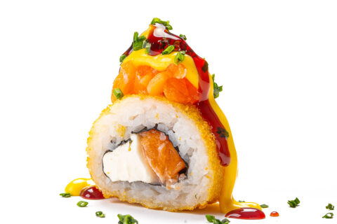 Fotografo gastronómico alimentos nikei rolls sushi Las Condes